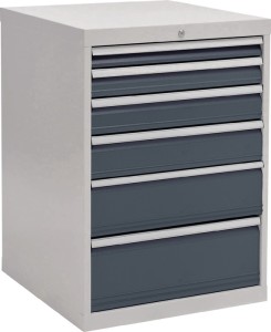 Szafka z szufladami wys. 1019 x szer. 705 x gł. 736 mm jasnoszary/szary antracyt