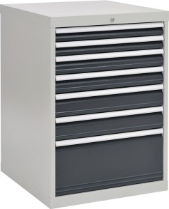 Szafka z szufladami wys. 1019 x szer. 705 x gł. 736 mm jasnoszary/szary antracyt