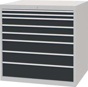 Szafka z szufladami wys. 1019 x szer. 1005 x gł. 736 mm jasnoszary/szary antracy