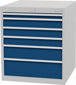 Szafka z szufladami wys. 819 x szer. 705 x gł. 736 mm jasnoszary/niebieski sygna