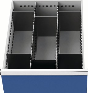 Akcesoria do organizacji szuflad wysokość frontu 200 mm 2 przegrody podłużne / 6