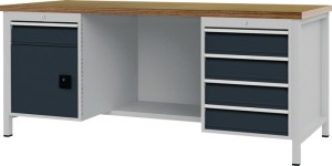 Stół warsztatowy antracyt szary jasnoszary szer. 2000 x wys. 859 x gł. 750 mm sk