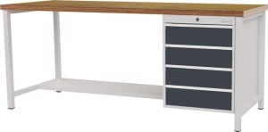 Stół warsztatowy antracyt szary jasnoszary szer. 1500 x wys. 859 x gł. 750 mm ja