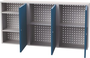Szafka wisząca w.750 x sz.1500 x gł. 200 mm d.z bl.p. jasnoszary/niebieski sygna