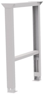 Stopka stołu warsztatowego regulowana wys.719–1019 mmx szer.150 mm jasnoszary, R