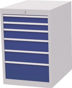 Szafka z szufladami wys.819xszer.555xgł.736 mm 6 szuflad jasnoszary / żółty, RAL