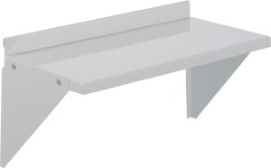Półka stalowa jasnoszary, RAL 7035 dł. 450 x gł. 220 mm powlekany proszkowo pasu