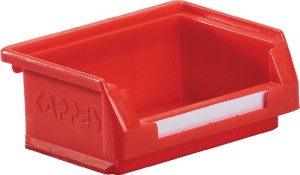 Skrzynka regałowa z ot. przednią częścią dł. 85 x szer. 105 x wys. 45 mm PE czer