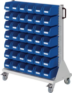Wózek z kółkami RasterMobil wys. 1230 x szer. 1000 x gł. 500 mm skrzynka rozm. 4