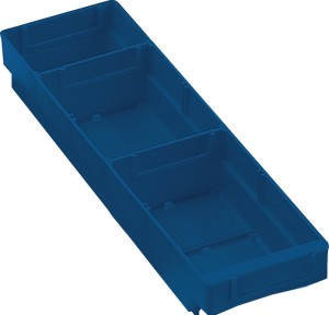 Skrzynka regałowa dl. 400 x szer. 120 x wys. 65 mm niebieski polipropylen KAPPES