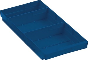 Skrzynka regałowa dł. 400 x szer. 240 x wys. 65 mm niebieski polipropylen KAPPES