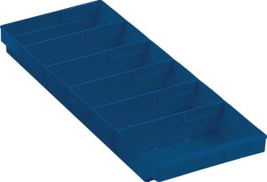 Skrzynka regałowa dł. 500 x szer. 240 x wys. 65 mm niebieski polipropylen KAPPES