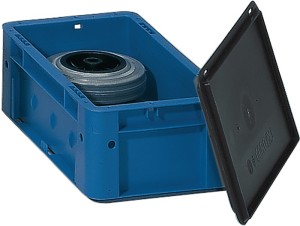Pokrywa dł. 400 x szer. 300 mm czarny PP 4 szt./karton LA-KA-PE