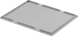 Pokrywa dł. 400 x szer. 300 mm jasnoszary polipropylen pasuje do zbiorników 400/