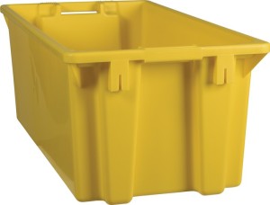Pojemnik do ustawiania w stos PP żółty dł. 800 x sze.r 400 x wys. 300 mm