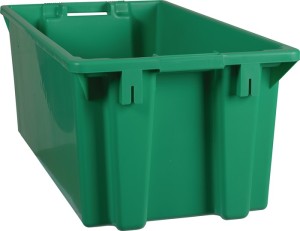 Pojemnik do ustawiania w stos PP zielony dł. 800 x sze.r 400 x wys. 300 mm