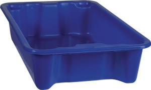 Pojemnik do ustawiania w stos PP niebieski dł. 590 x szer. 380 x wys. 135 mm