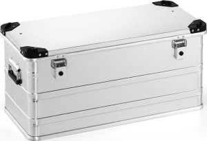Skrzynia aluminiowa dł. 782 x szer. 385 x wys. 380 mm 91 l z zatrzaskiem i naroż