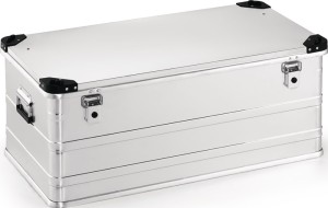 Skrzynia aluminiowa dł. 902 x szer. 495 x wys. 380 mm 140 l z zatrzaskiem i naro