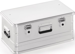 Skrzynia aluminiowa dł. 582 x szer. 385 x wys. 262 mm 47 l z zamknięciami dźwign