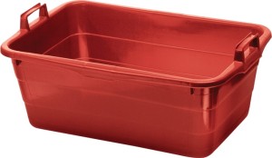 Wanna dł. 620 x szer. 425 x wys. 250 mm zawartość 45 l PE czerwona LOCKWEILER