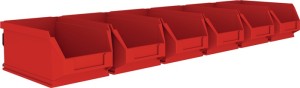 Zestaw skrzynek z otw. przednią częścią wys.75xszer.602xgł.180 mm stal ocynk. z