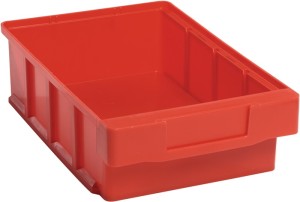 Skrzynka regałowa VKB dł. 300 x szer. 186 x wys. 83 mm czerwona polipropylen LA-