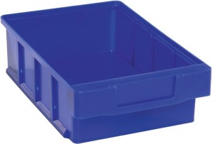 Skrzynka regałowa VKB dł. 300 x szer. 186 x wys. 83 mm niebieska polipropylen LA