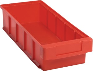 Skrzynka regałowa VKB dł. 400 x szer. 152 x wys. 83 mm czerwona polipropylen LA-