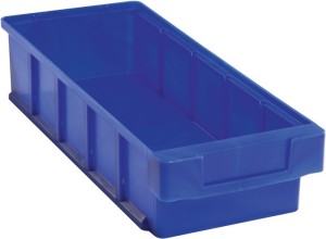 Skrzynka regałowa VKB dł. 400 x szer. 152 x wys. 83 mm niebieska polipropylen LA
