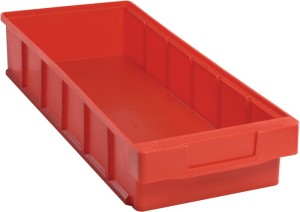 Skrzynka regałowa VKB dł. 500 x szer. 186 x wys. 83 mm czerwona polipropylen LA-