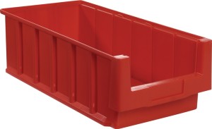 Skrzynka regałowa VKB dł. 500 x szer. 230 x wys. 150 mm czerwony polipropylen LA