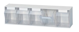 Zestaw z przezroczystymi pojemnikami wys. 164 x szer. 600 x gł. 134 mm 5 x C two