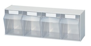 Zestaw z przezroczystymi pojemnikami wys. 207 x szer. 600 x gł. 172 mm 4 x średn