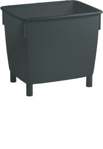 Pojemnik lekki dł. 945 x szer. 725 x wys. 830 mm polietylen (HDPe) szary bazalto
