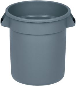 Pojemnik wielozadaniowy szary 38 l PE śred. zewn. 400 x w. 435 mm RUBBERMAID