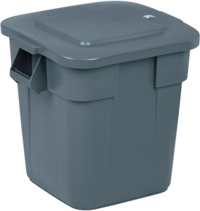 Pojemnik wielozadaniowy szary 151,5 l PE dł. 595 x szer. 595 x wys. 730 mm RUBBE