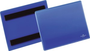 Kieszeń do etykiet szer. 148 x wys. 105 mm niebieska magnetyczna 50