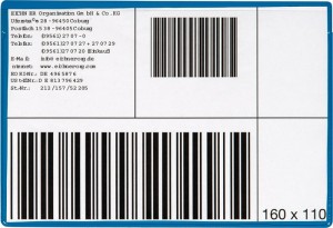 Kieszeń do etykiet szer. 160 x wys. 110 mm magnetyczna 10 szt./opakowanie EICHNE