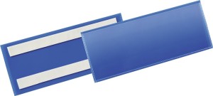 Kieszeń do etykiet szer. 210 x wys. 74 mm niebieska samoprzylepna 50 szt./opakow