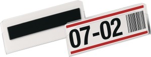 Kieszeń do etykiet szer. 100 x wys. 38 mm przezroczysta magnetyczna DURABLE
