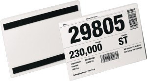 Kieszeń do etykiet szer. 210 x wys. 148 mm przezroczysta magnetyczna DURABLE