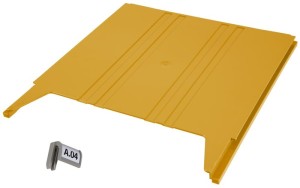 Sortownik ścienny FLAT moduł dobudowywany żółty szer. 240 x gł. 15 x wys. 302 mm