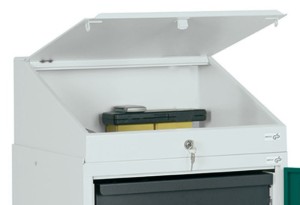 Nakładka na pulpit wys. 272/91 x szer. 500 x gł. 500 mm jasnoszary, RAL 7035 STU