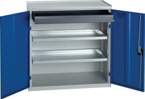 Szafka narzędziowa/dostawna wys. 1000 x szer. 1000 x gł. 500 mm 1szufl.,2p. jasn