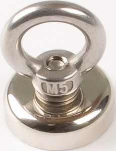 Magnes neodymowy śred. 25 mm ocynkowany, ze śred. ucha 13,5 mm 5 szt./karton EI