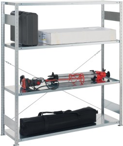 Regał wtykowy z dużymi półkami wys. 2000 x szer. 1700 x gł. 600 mm r.p. 4 stalow