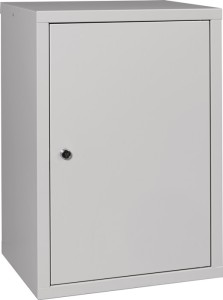 Szafka wisząca w.600 x sz.400 x gł.300 mm b.p., 1 pod. jasnoszary/jasnoszary bla
