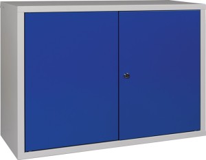 Szafka wisząca w.600 x sz.800 x gł.300 mm b.p., 1 pod. jasnoszary/niebieski gory