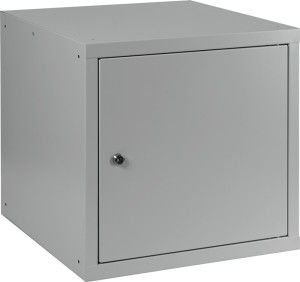 Szafa z półkami zamykanymi jasnoszary/jasnoszary wys.450 x szer.450 x gł.450 mm